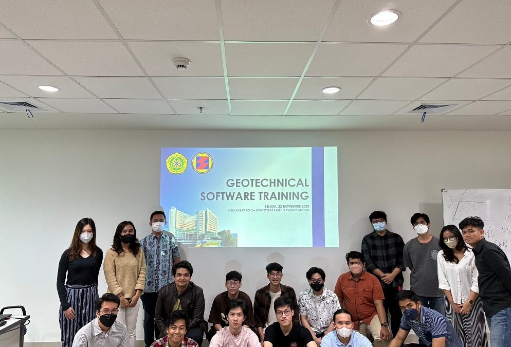 Pelatihan GEOTECHNICAL SOFTWARE TRAINING Pada Tanggal 22 November Oleh Ignatius Tommy Pratama S.T., M.T.
